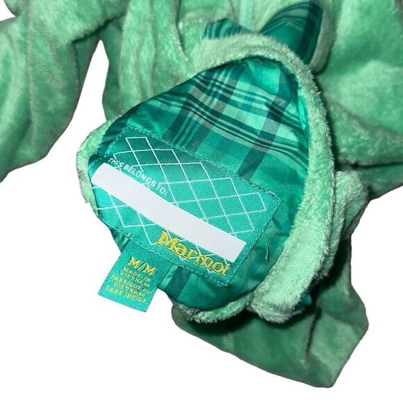 Girls Marmot reversible lite jacket fuzzy and windbreaker in Green. Sz M 7-8 - Picture 6 of 15